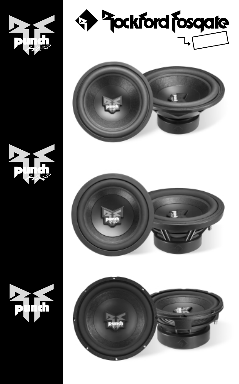 Rockford Fosgate Rfd18 Users Manual 00 Punch He2 Dvc Hx2 Power Woofers