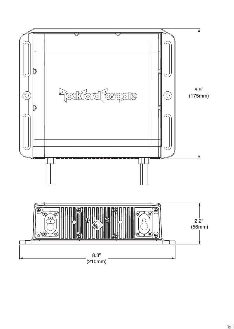 4Dimensions8.3” (210mm) 2.2” (56mm)6.9” (175mm) Fig. 1