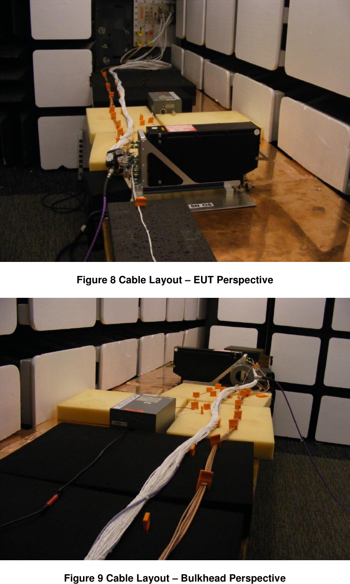  Figure 8 Cable Layout – EUT Perspective  Figure 9 Cable Layout – Bulkhead Perspective   