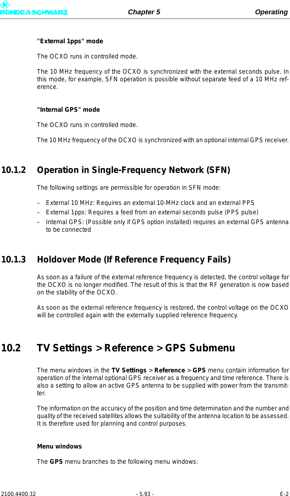 Page 211 of Rohde and Schwarz SLV8000 SLV8000 Low Power Transmitter User Manual 32 SLX8000 12 12 07 01 00