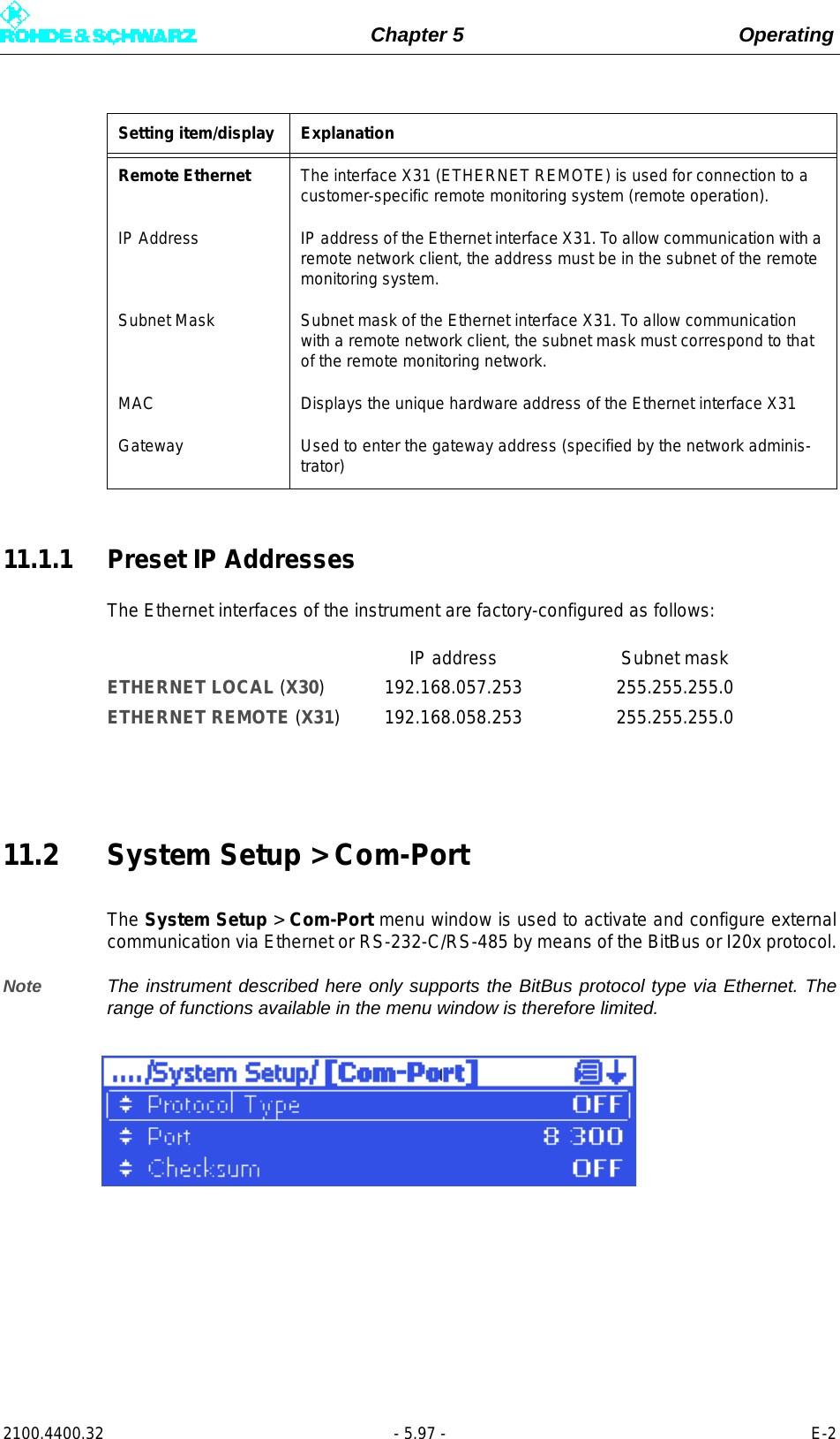 Page 215 of Rohde and Schwarz SLV8000 SLV8000 Low Power Transmitter User Manual 32 SLX8000 12 12 07 01 00