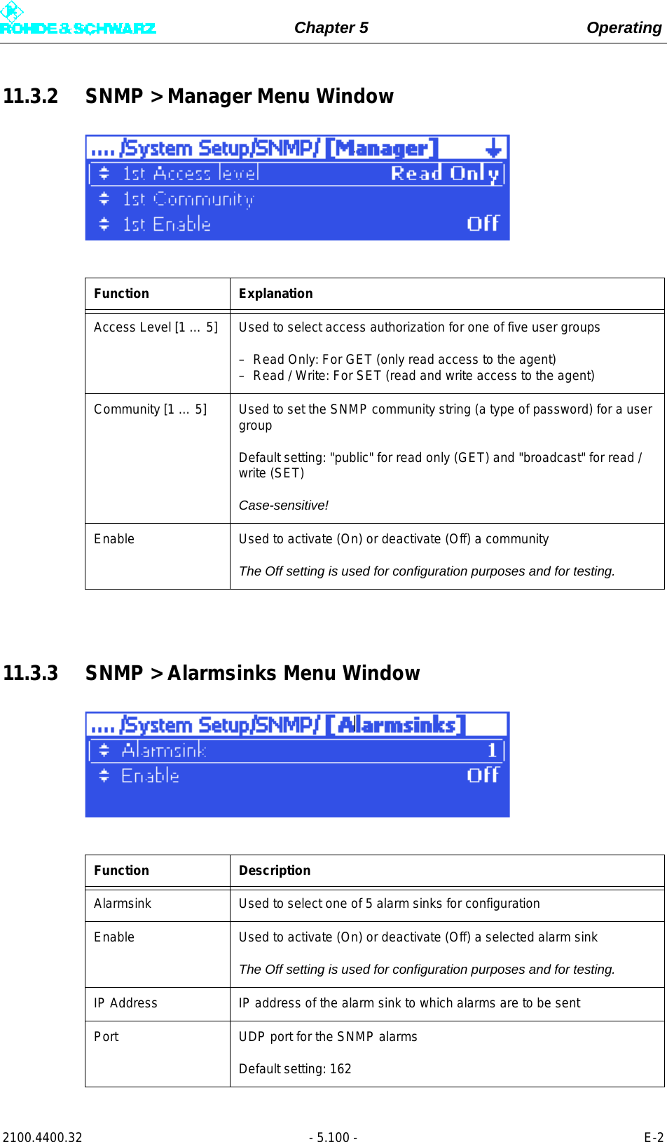 Page 218 of Rohde and Schwarz SLV8000 SLV8000 Low Power Transmitter User Manual 32 SLX8000 12 12 07 01 00