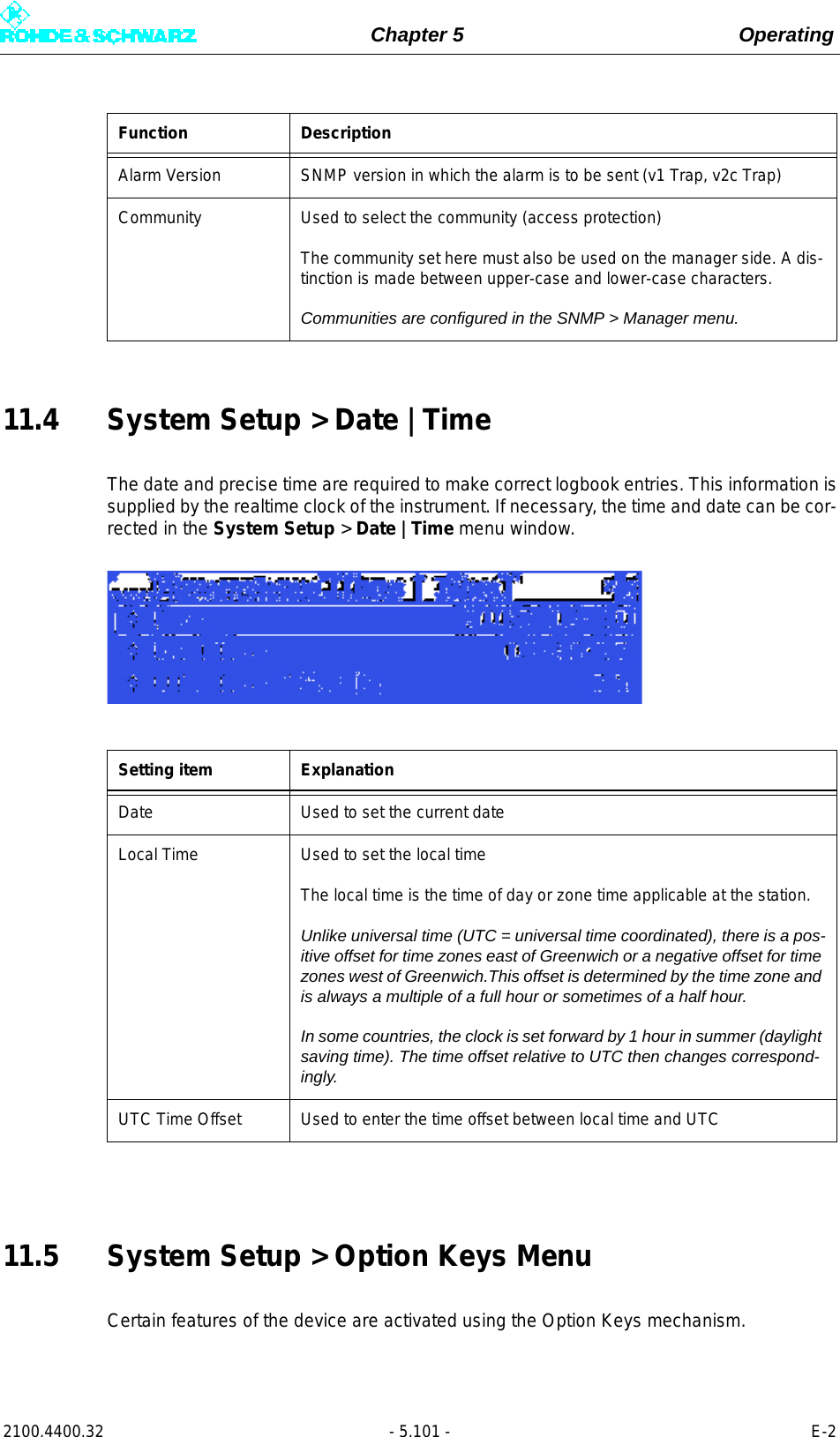 Page 219 of Rohde and Schwarz SLV8000 SLV8000 Low Power Transmitter User Manual 32 SLX8000 12 12 07 01 00