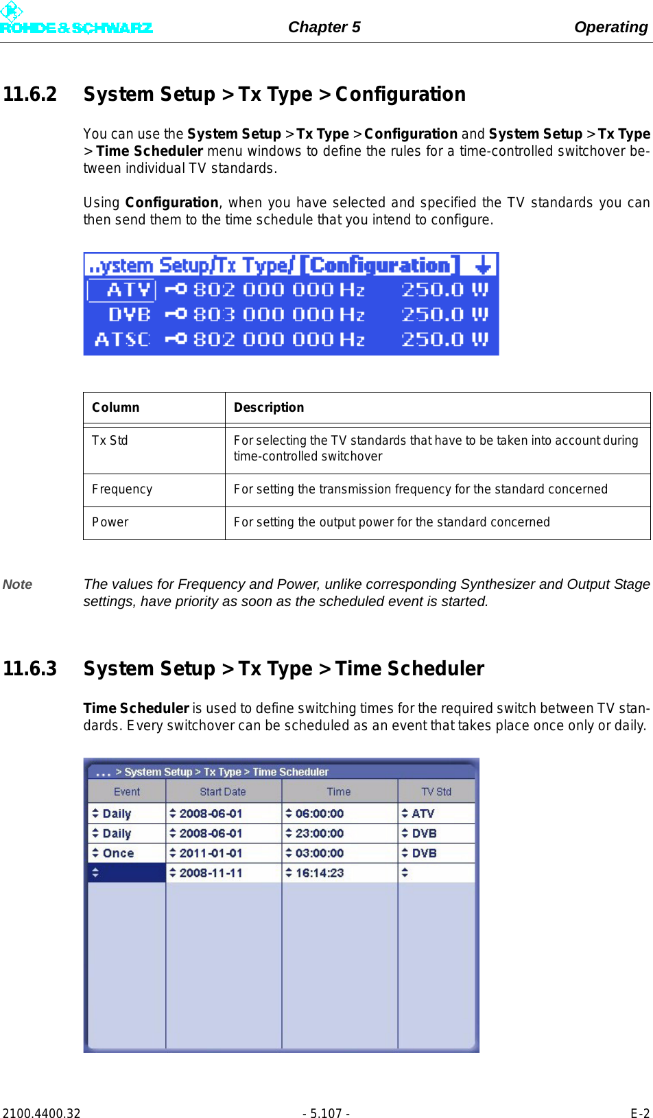 Page 225 of Rohde and Schwarz SLV8000 SLV8000 Low Power Transmitter User Manual 32 SLX8000 12 12 07 01 00