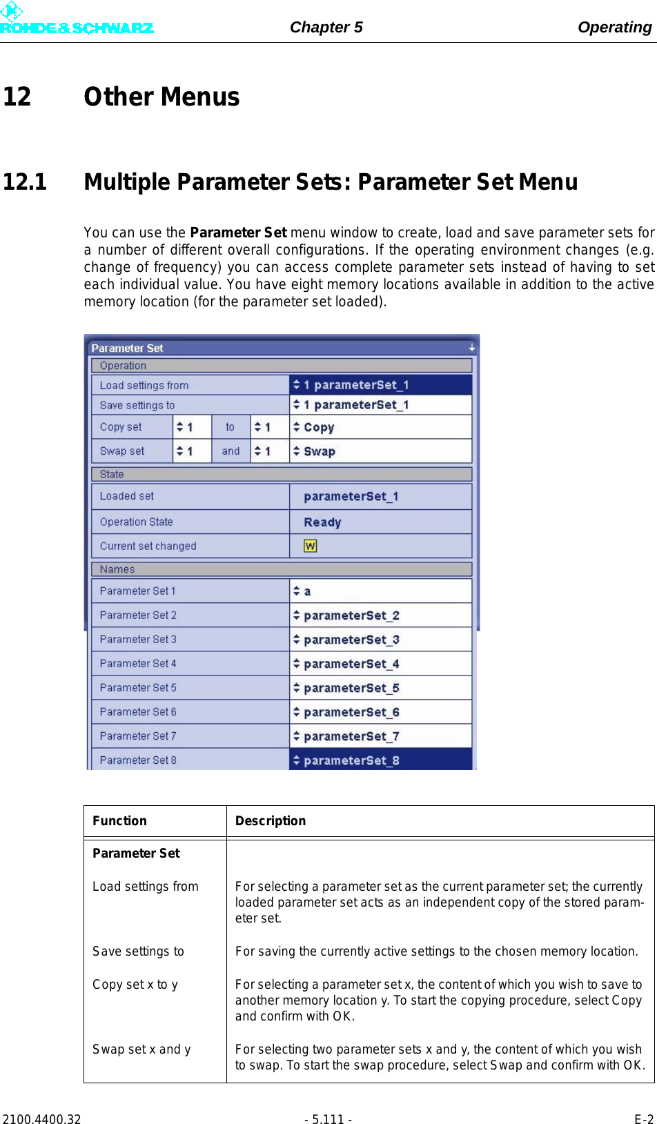 Page 229 of Rohde and Schwarz SLV8000 SLV8000 Low Power Transmitter User Manual 32 SLX8000 12 12 07 01 00