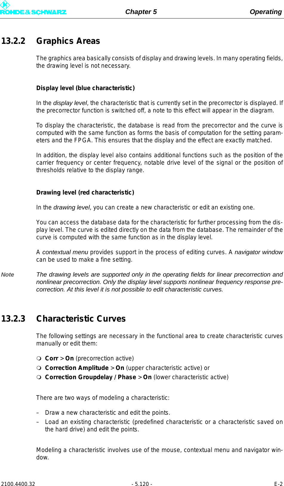 Page 238 of Rohde and Schwarz SLV8000 SLV8000 Low Power Transmitter User Manual 32 SLX8000 12 12 07 01 00