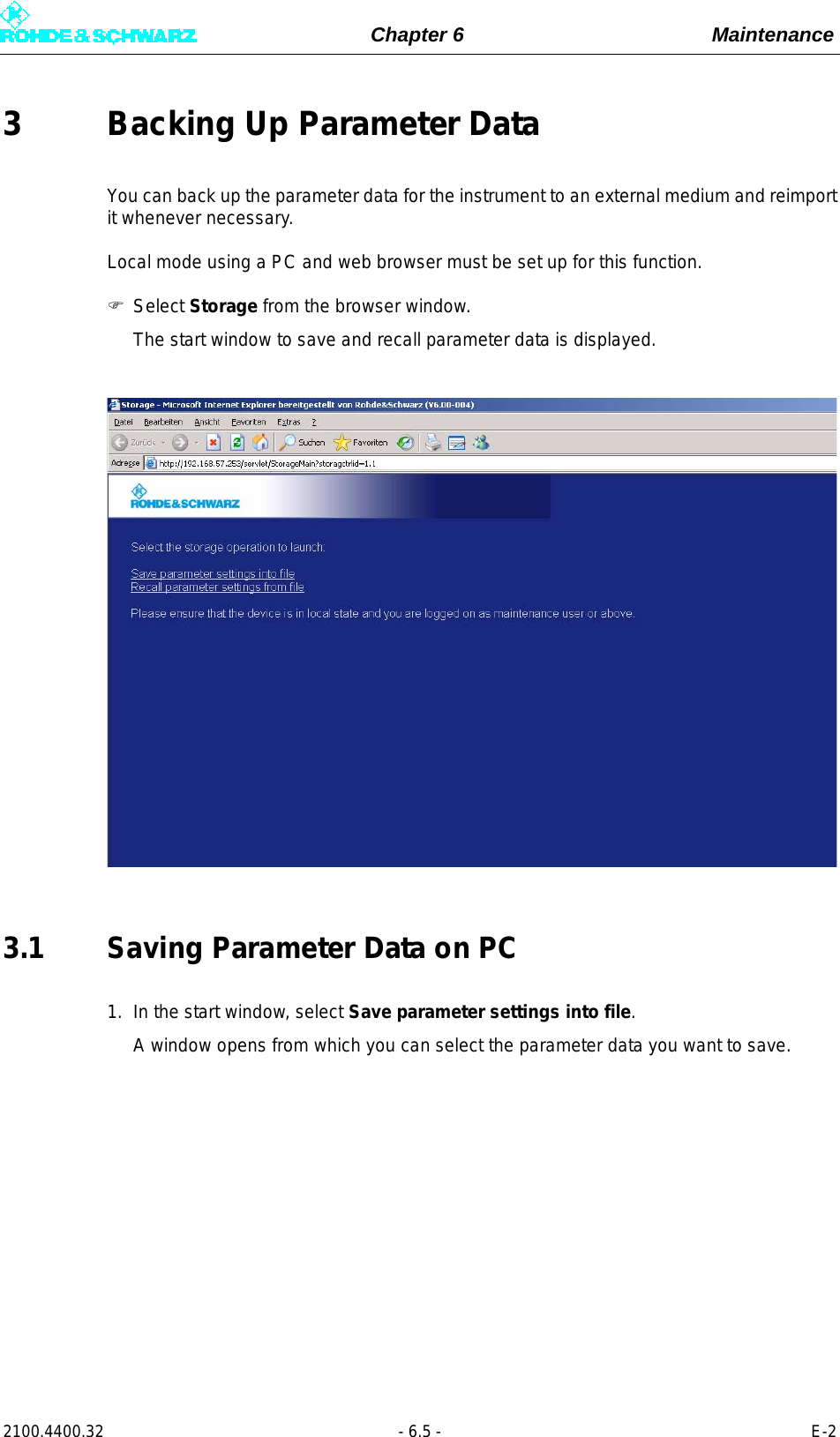 Page 257 of Rohde and Schwarz SLV8000 SLV8000 Low Power Transmitter User Manual 32 SLX8000 12 12 07 01 00