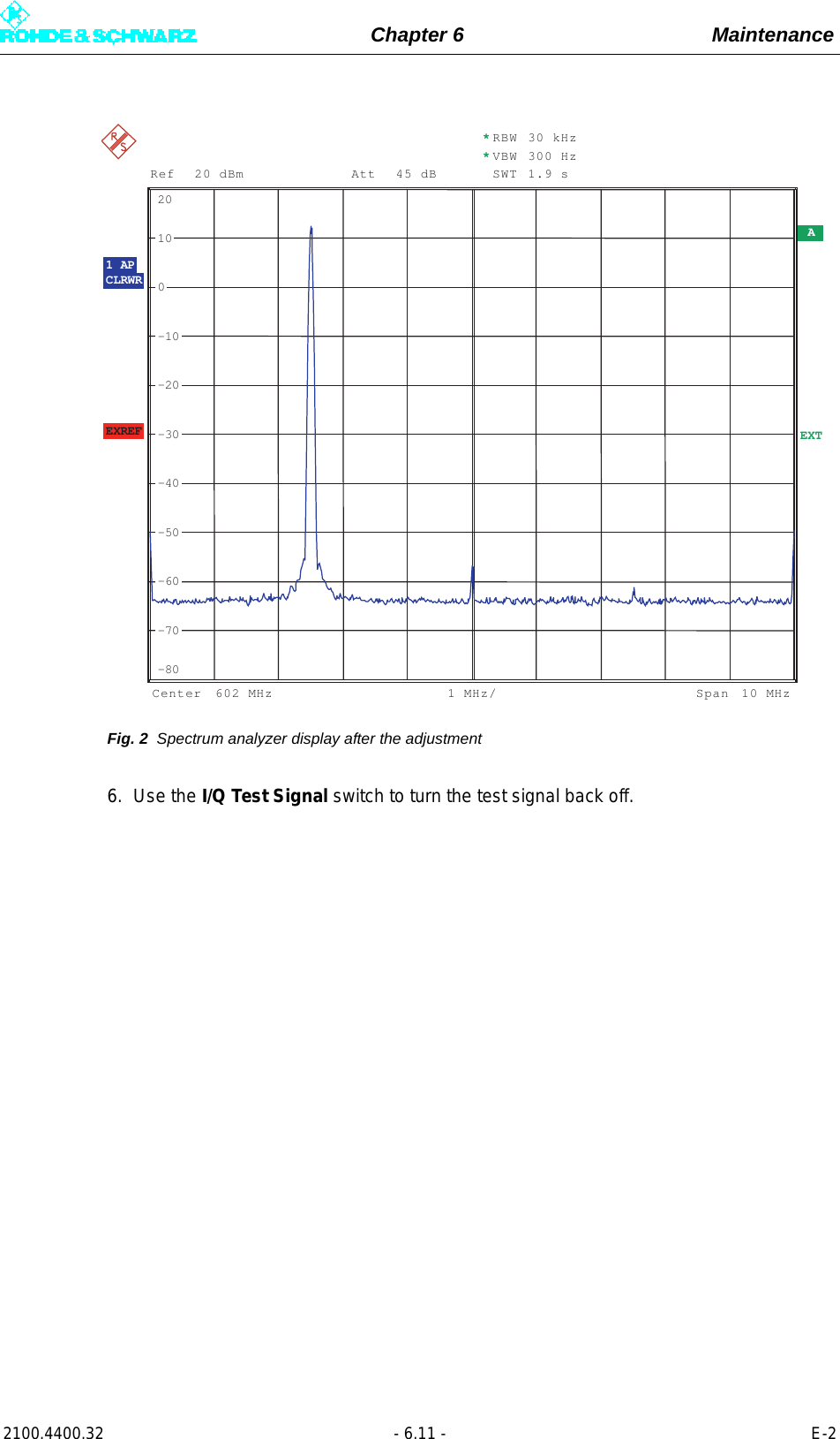 Page 263 of Rohde and Schwarz SLV8000 SLV8000 Low Power Transmitter User Manual 32 SLX8000 12 12 07 01 00