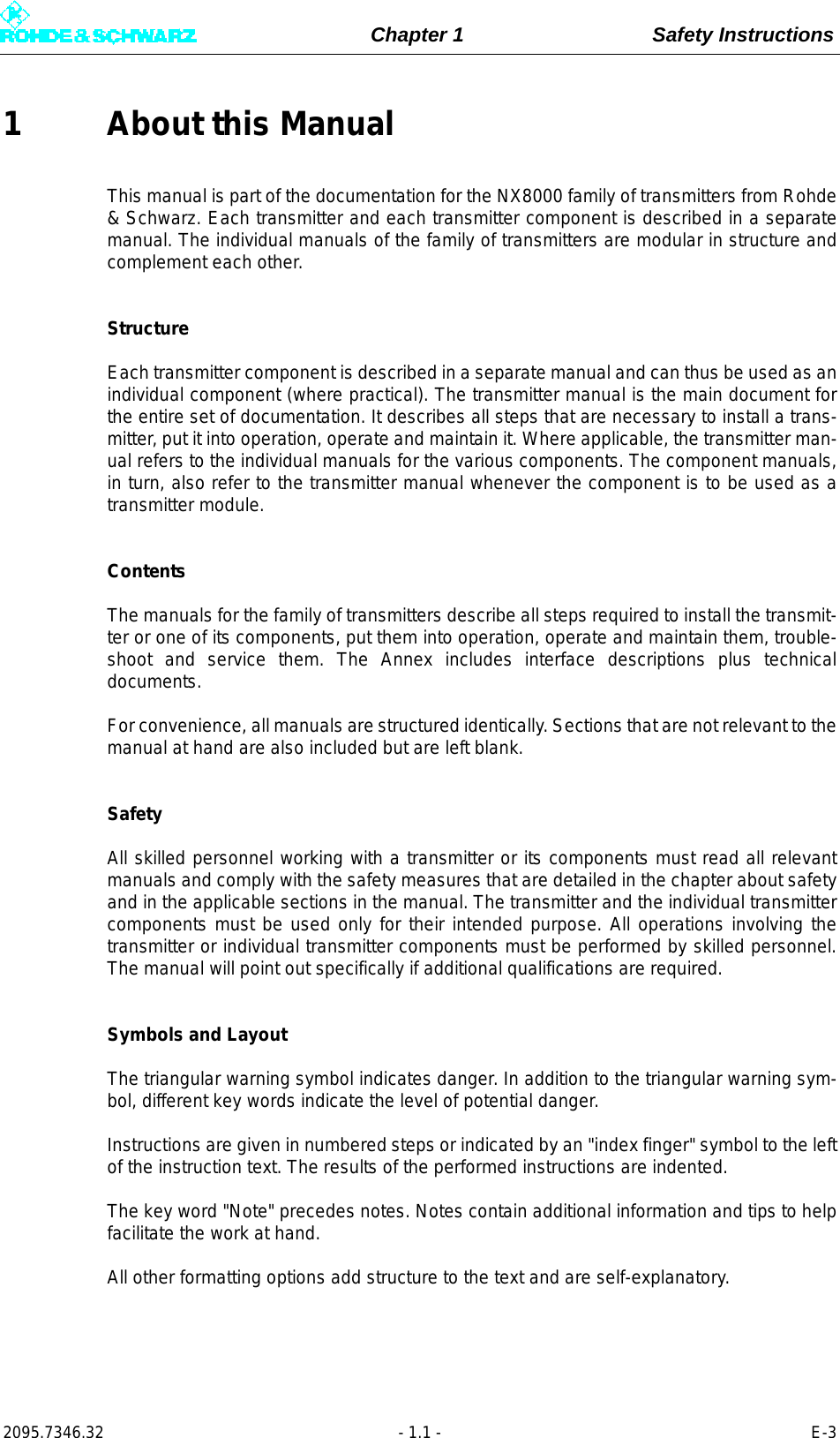 Page 27 of Rohde and Schwarz SLV8000 SLV8000 Low Power Transmitter User Manual 32 SLX8000 12 12 07 01 00