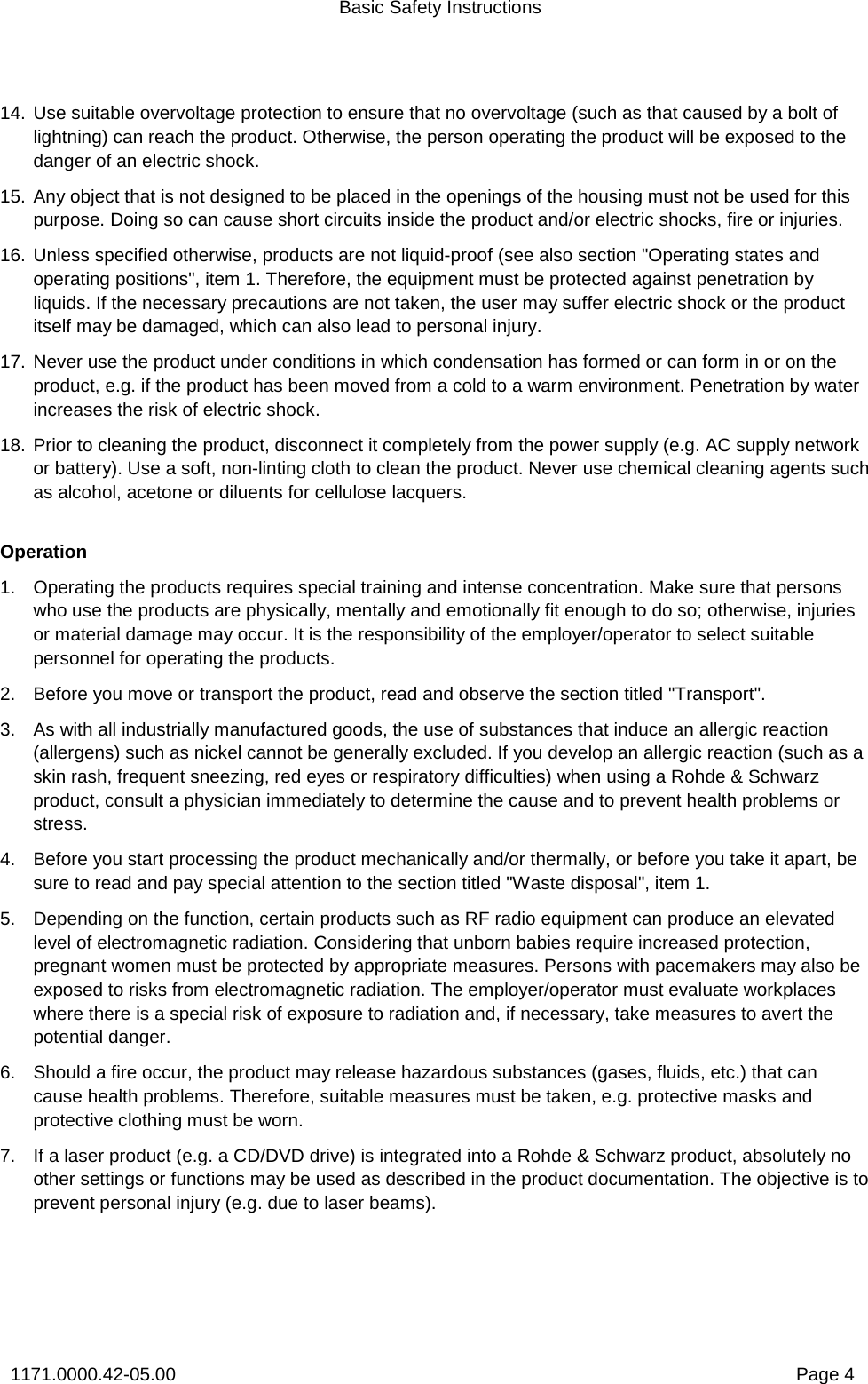 Page 33 of Rohde and Schwarz SLV8000 SLV8000 Low Power Transmitter User Manual 32 SLX8000 12 12 07 01 00