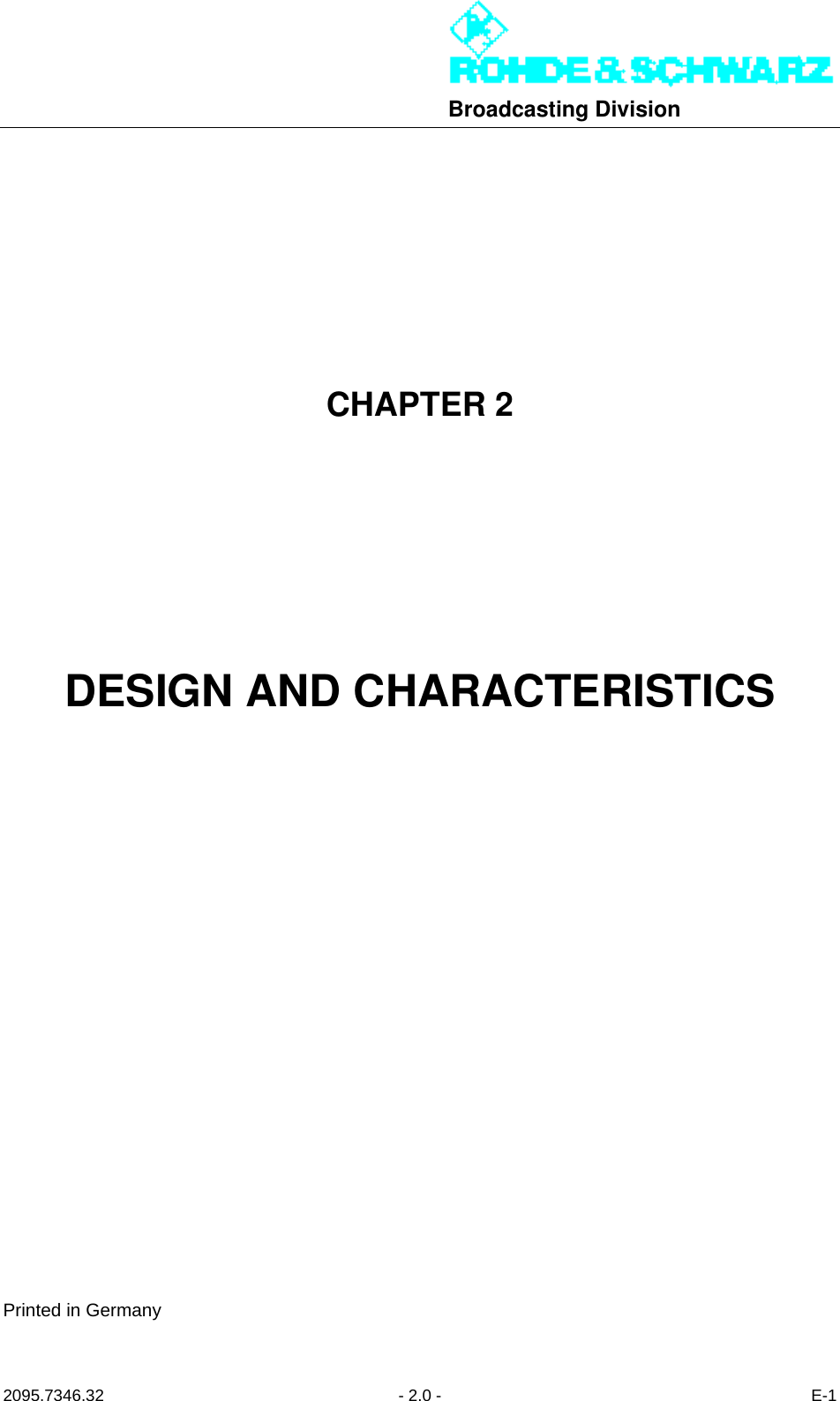 Page 47 of Rohde and Schwarz SLV8000 SLV8000 Low Power Transmitter User Manual 32 SLX8000 12 12 07 01 00