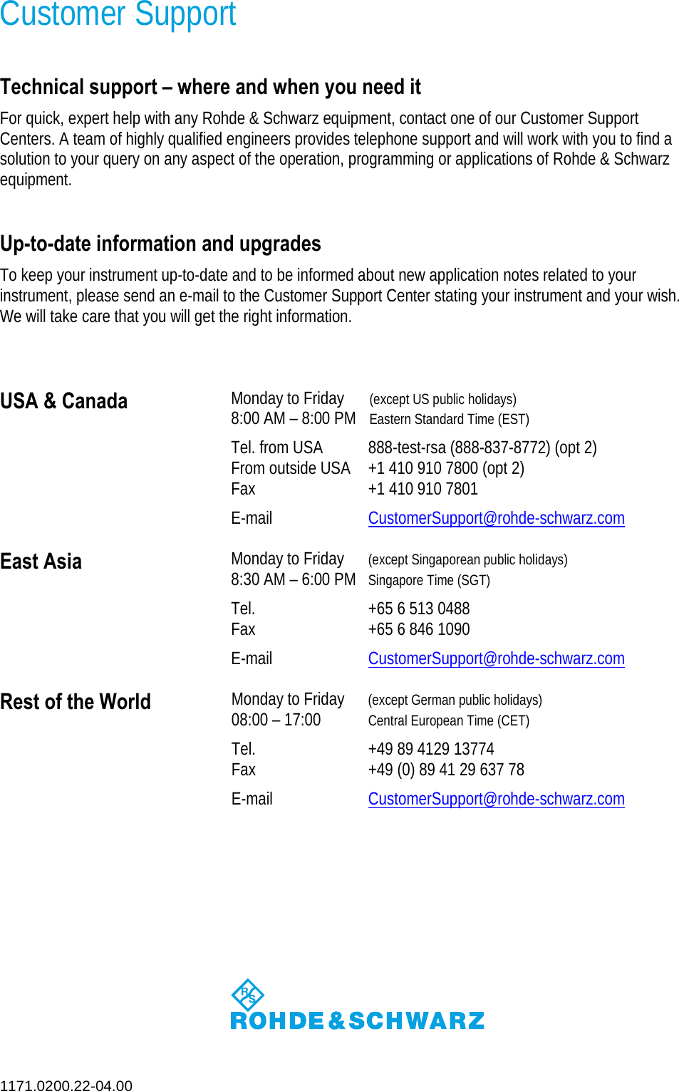 Page 5 of Rohde and Schwarz SLV8000 SLV8000 Low Power Transmitter User Manual 32 SLX8000 12 12 07 01 00