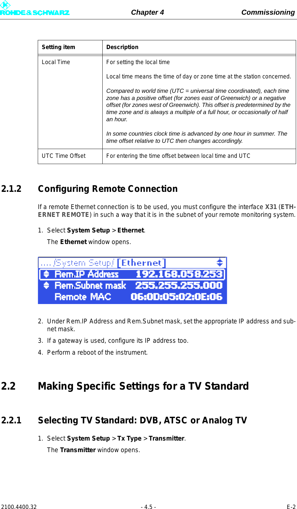 Page 89 of Rohde and Schwarz SLV8000 SLV8000 Low Power Transmitter User Manual 32 SLX8000 12 12 07 01 00