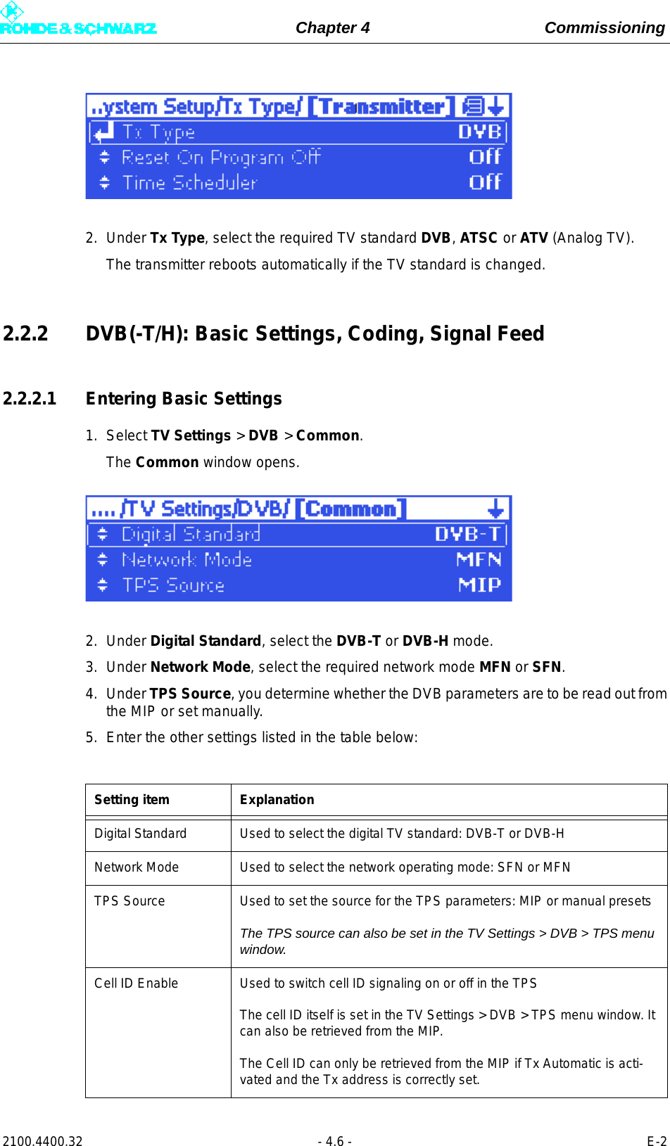 Page 90 of Rohde and Schwarz SLV8000 SLV8000 Low Power Transmitter User Manual 32 SLX8000 12 12 07 01 00