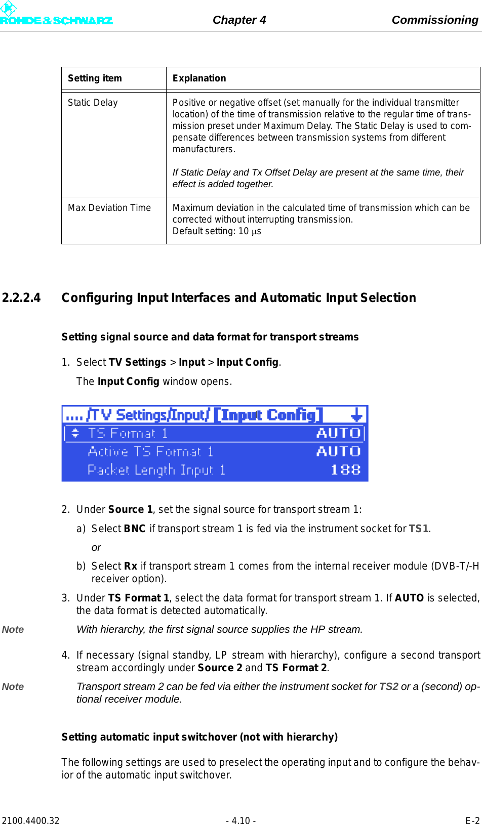 Page 94 of Rohde and Schwarz SLV8000 SLV8000 Low Power Transmitter User Manual 32 SLX8000 12 12 07 01 00