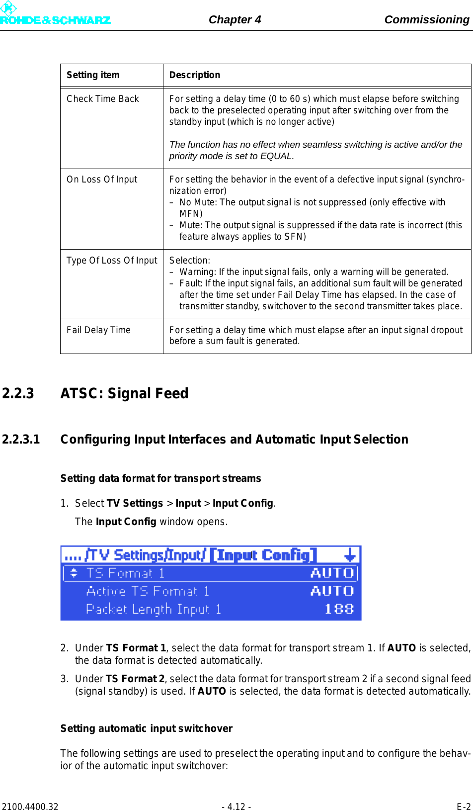 Page 96 of Rohde and Schwarz SLV8000 SLV8000 Low Power Transmitter User Manual 32 SLX8000 12 12 07 01 00