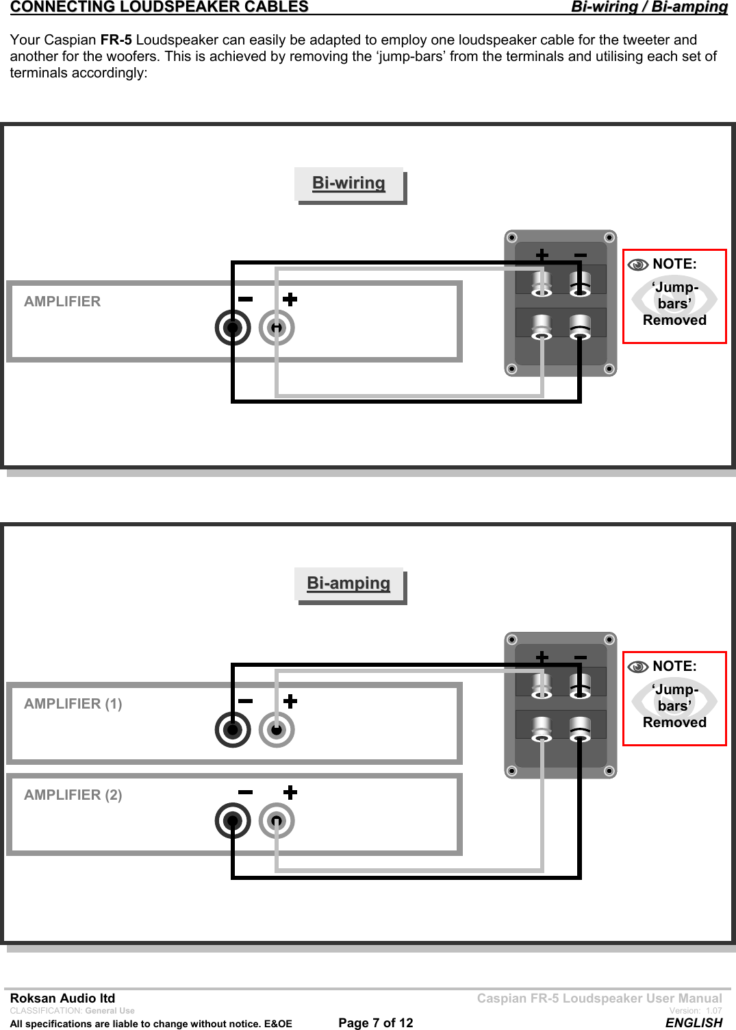 Page 7 of 12 - Roksan-Audio Roksan-Audio-Fr-5-Users-Manual FR5speaker07bM