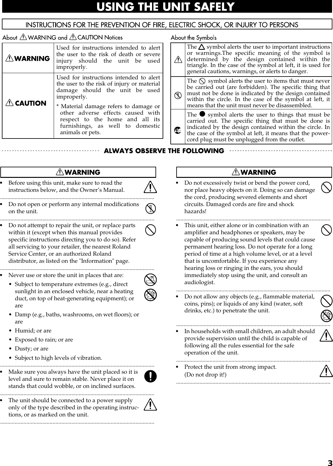 Page 3 of 12 - Roland Roland-Ds-50A-Users-Manual- DS-50A_e  Roland-ds-50a-users-manual