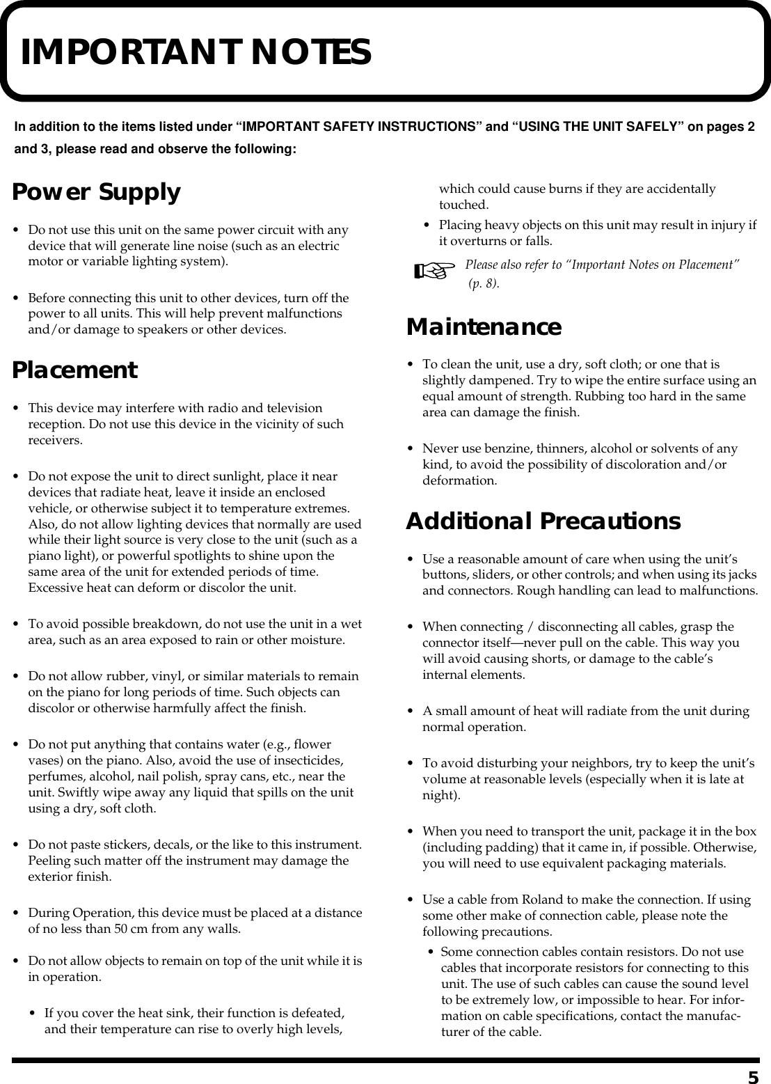 Page 5 of 12 - Roland Roland-Ds-50A-Users-Manual- DS-50A_e  Roland-ds-50a-users-manual