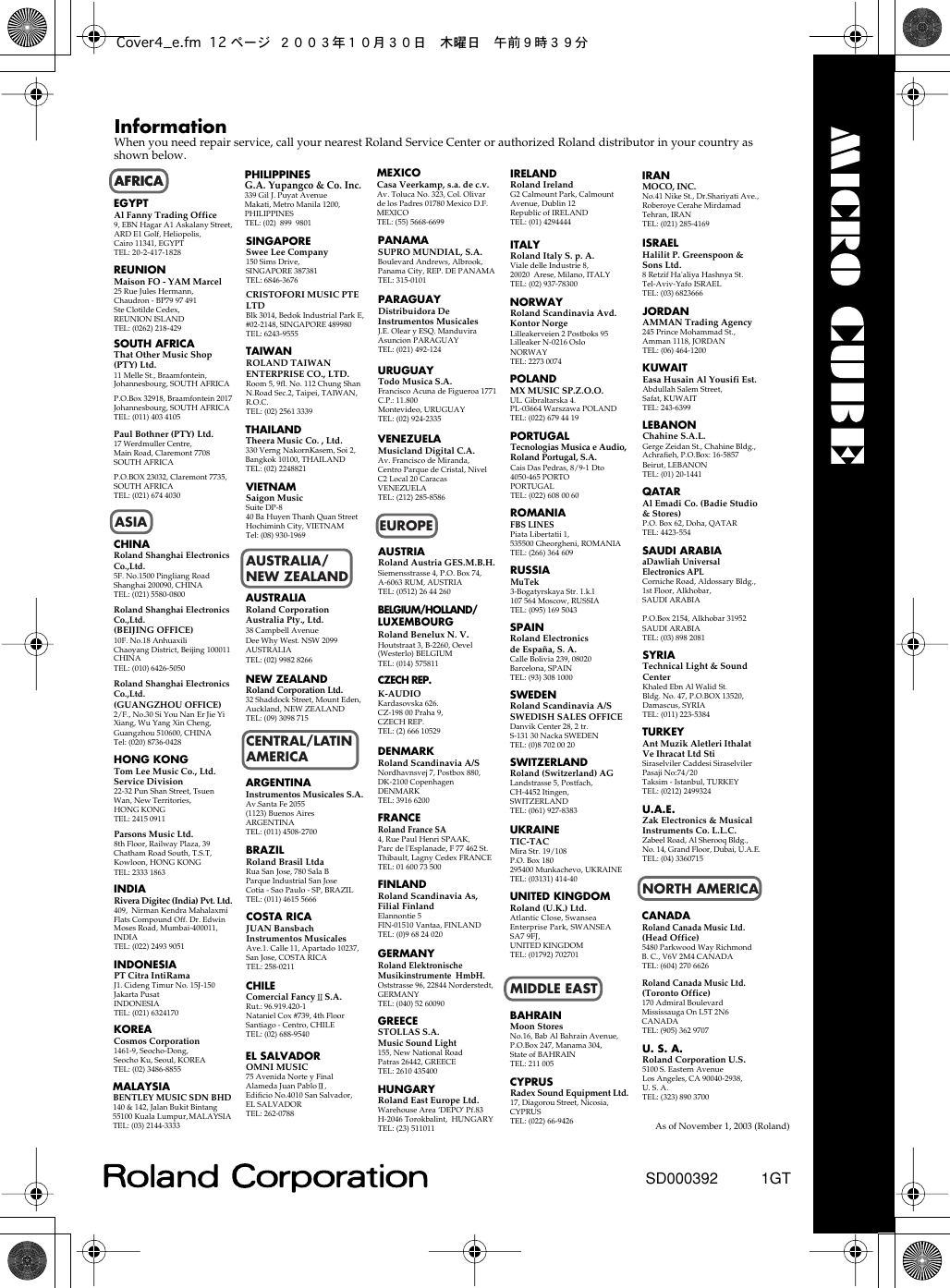 Page 12 of 12 - Roland Roland-Micro-Cube-Guitar-Amplifier-Users-Manual- MICRO_CUBE_e  Roland-micro-cube-guitar-amplifier-users-manual