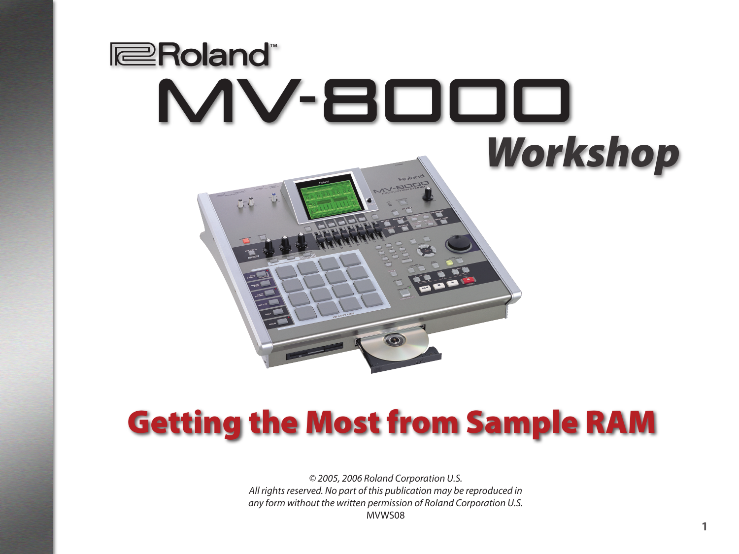 Page 1 of 5 - Roland Mv8000 MVWS08—Getting The Most From Sample RAM User Manual To 95a7814e-e654-4503-bed8-49115a34bbb9