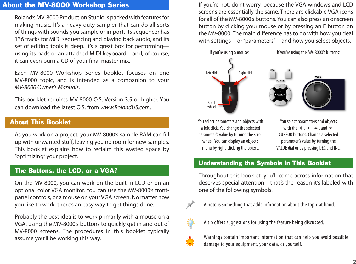Page 2 of 5 - Roland Mv8000 MVWS08—Getting The Most From Sample RAM User Manual To 95a7814e-e654-4503-bed8-49115a34bbb9