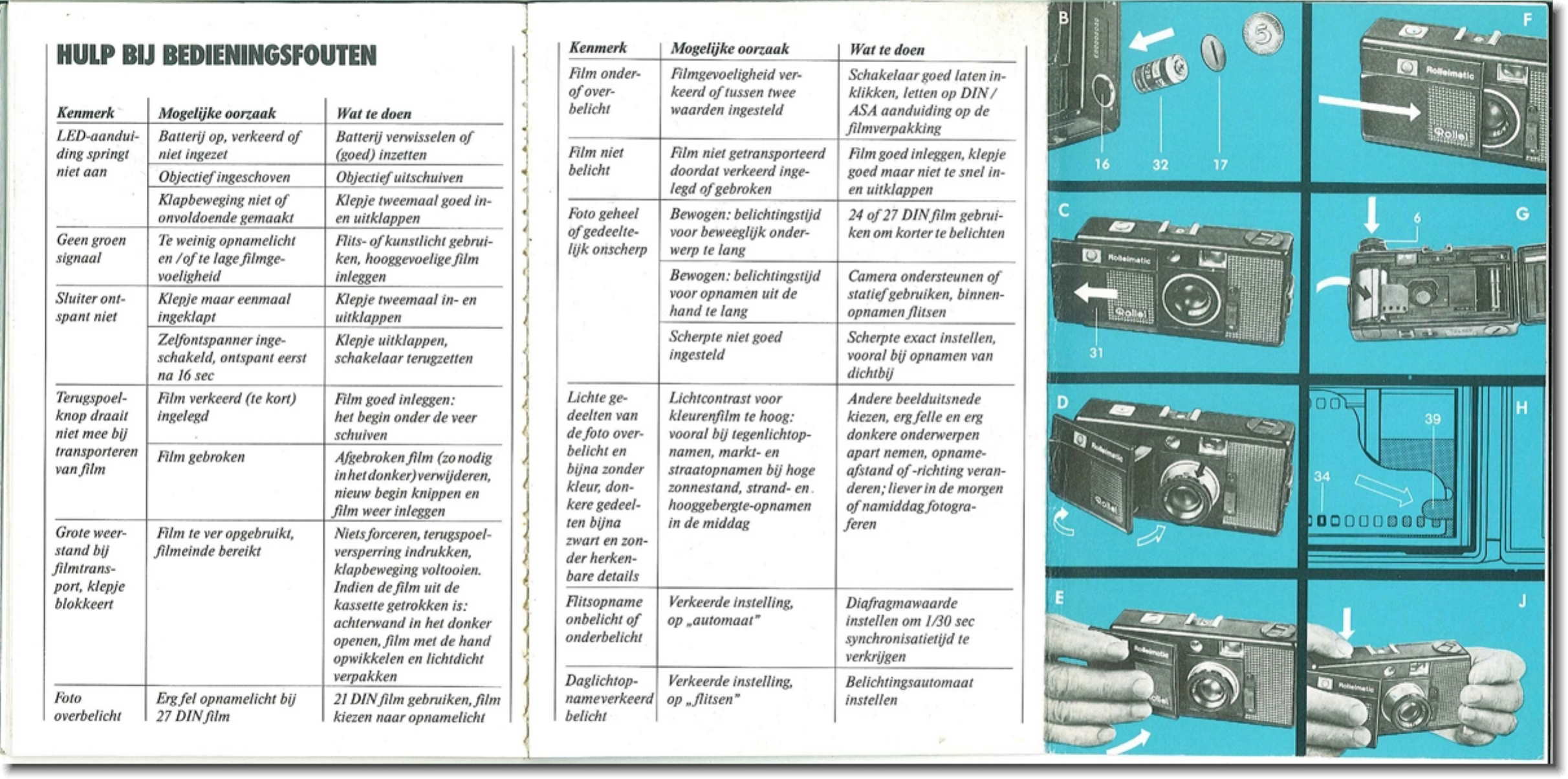 Rolleimatic Kamera Reparatur-Leitfaden Repair manual  56 Seiten 