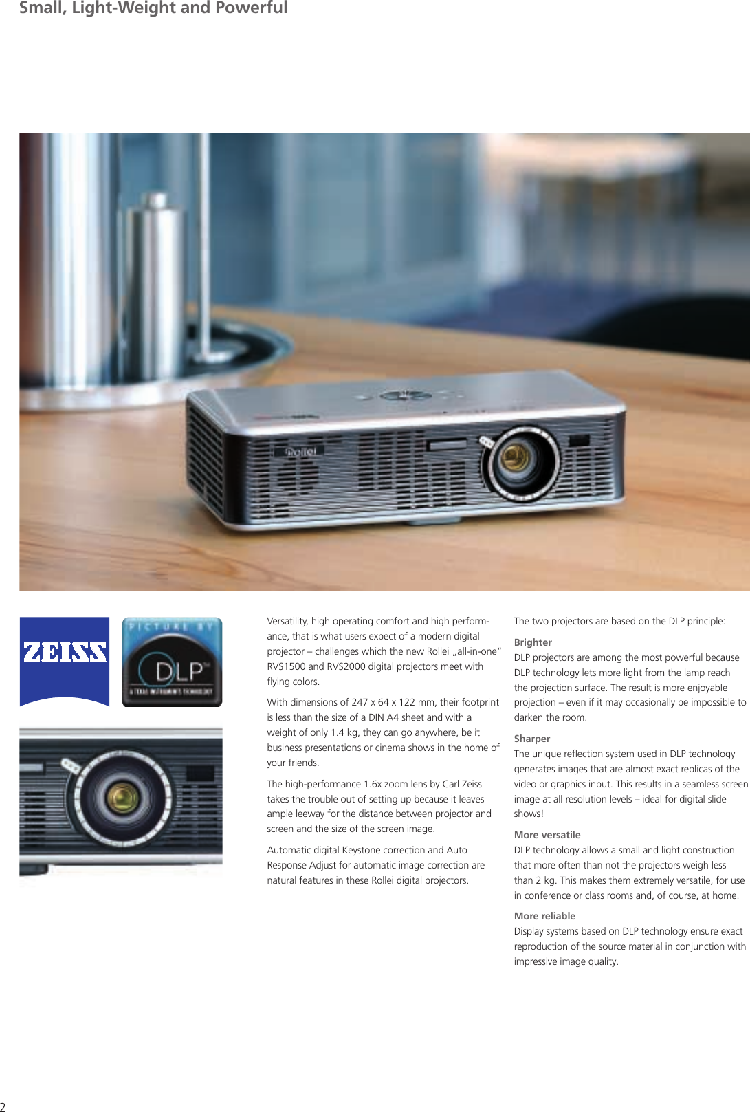 Page 2 of 4 - Rollei Rollei-Rvs1500-Users-Manual- Prosp_RVS1500/2000  Rollei-rvs1500-users-manual