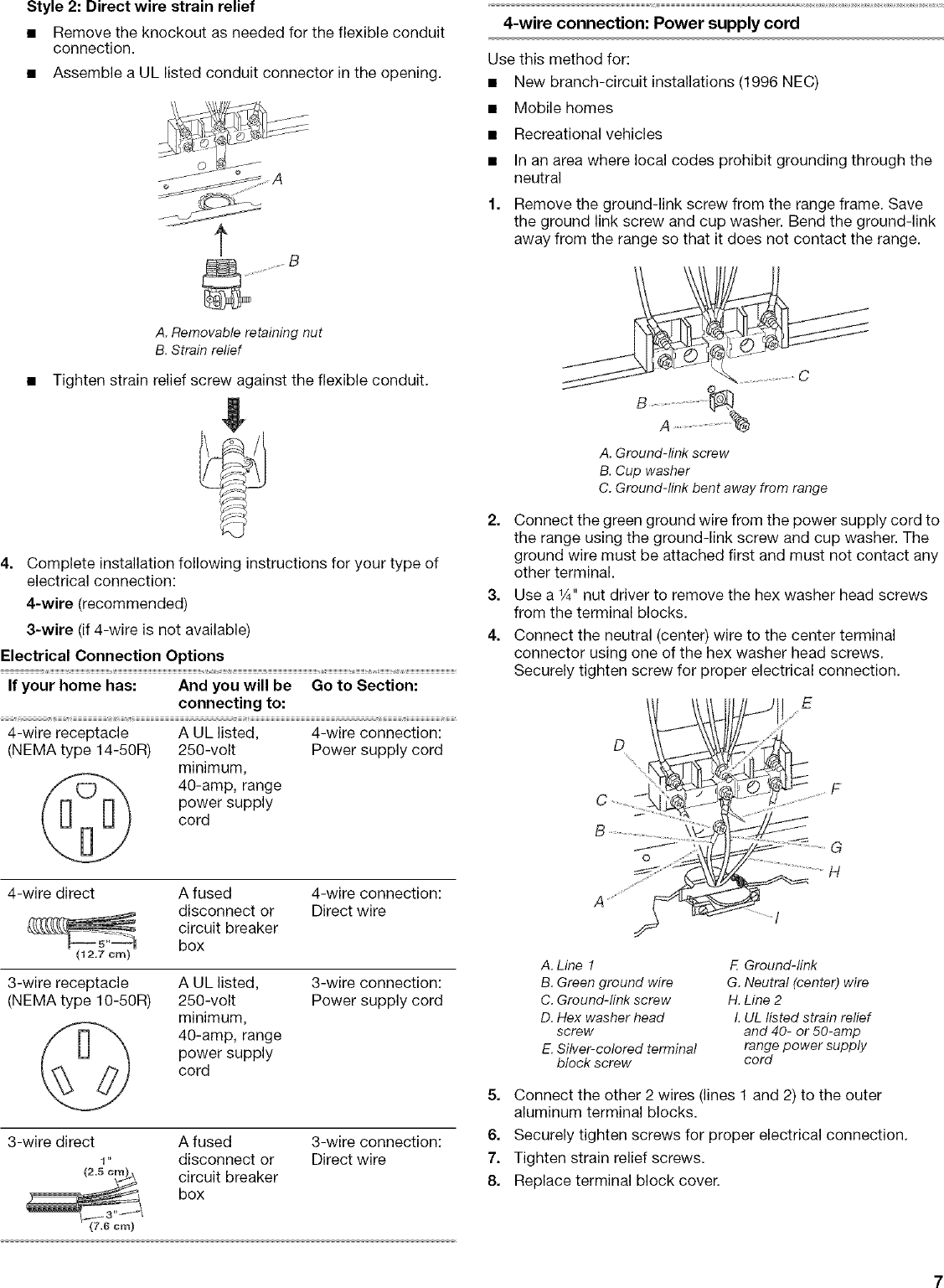 Page 7 of 12 - Roper FEP310KW5 User Manual  FREE STANDING ELECTRIC RANGE - Manuals And Guides L0704147