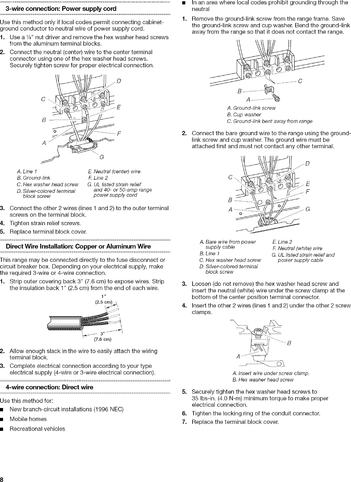 Page 8 of 12 - Roper FEP310KW5 User Manual  FREE STANDING ELECTRIC RANGE - Manuals And Guides L0704147