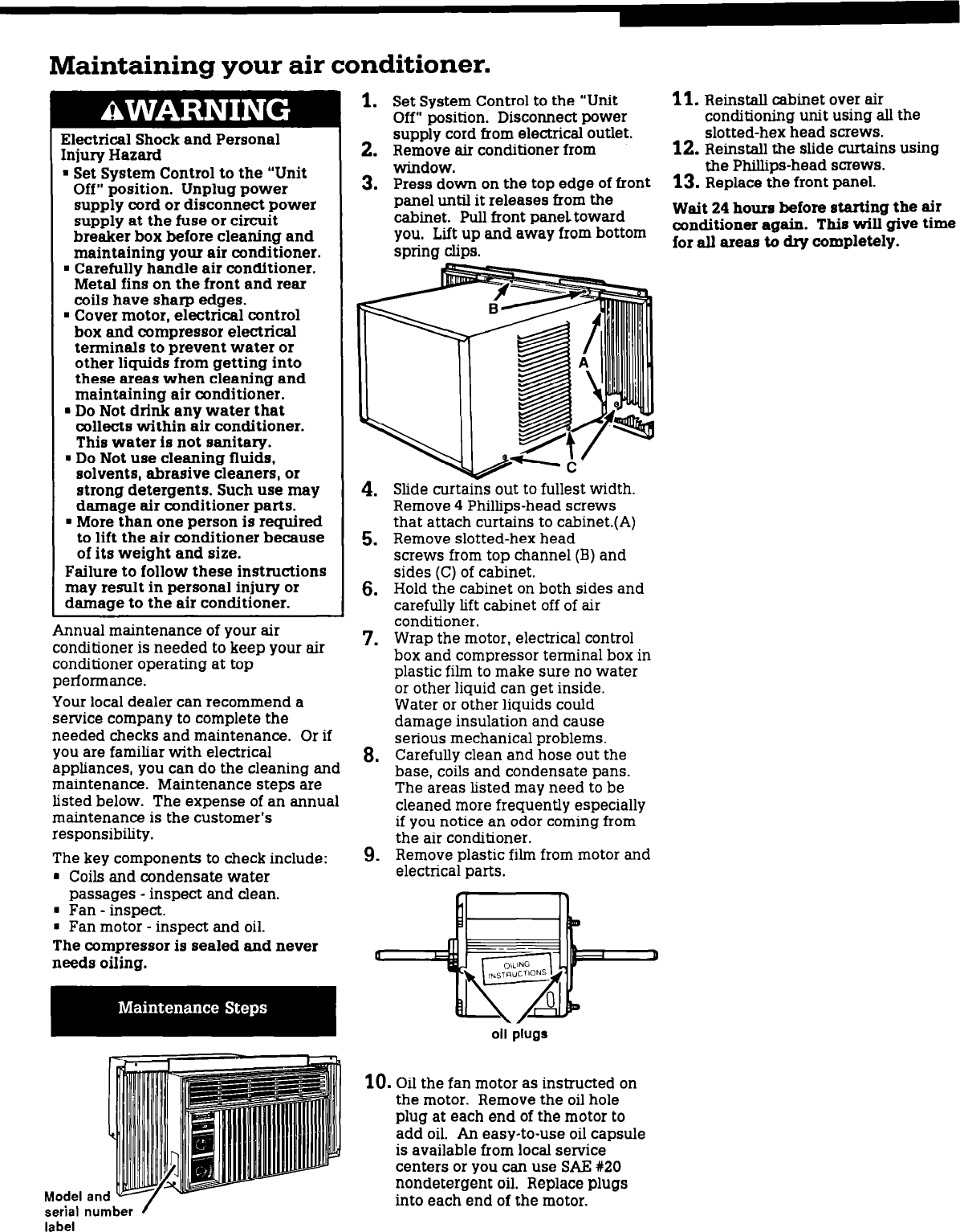 Roper X05002W0 Users Manual