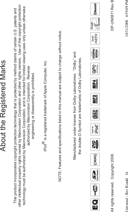 Page 9 of 9 - Rosen-Entertainment-Systems Rosen-Entertainment-Systems-Ds-Un0810-Users-Manual- Universal - Rev B  Rosen-entertainment-systems-ds-un0810-users-manual