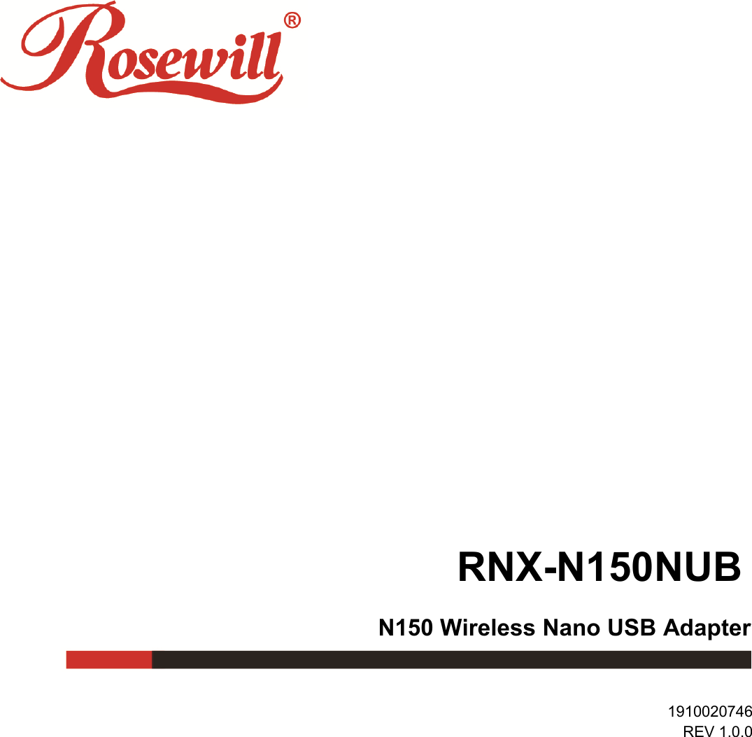           RNX-N150NUB N150 Wireless Nano USB Adapter   1910020746 REV 1.0.0 