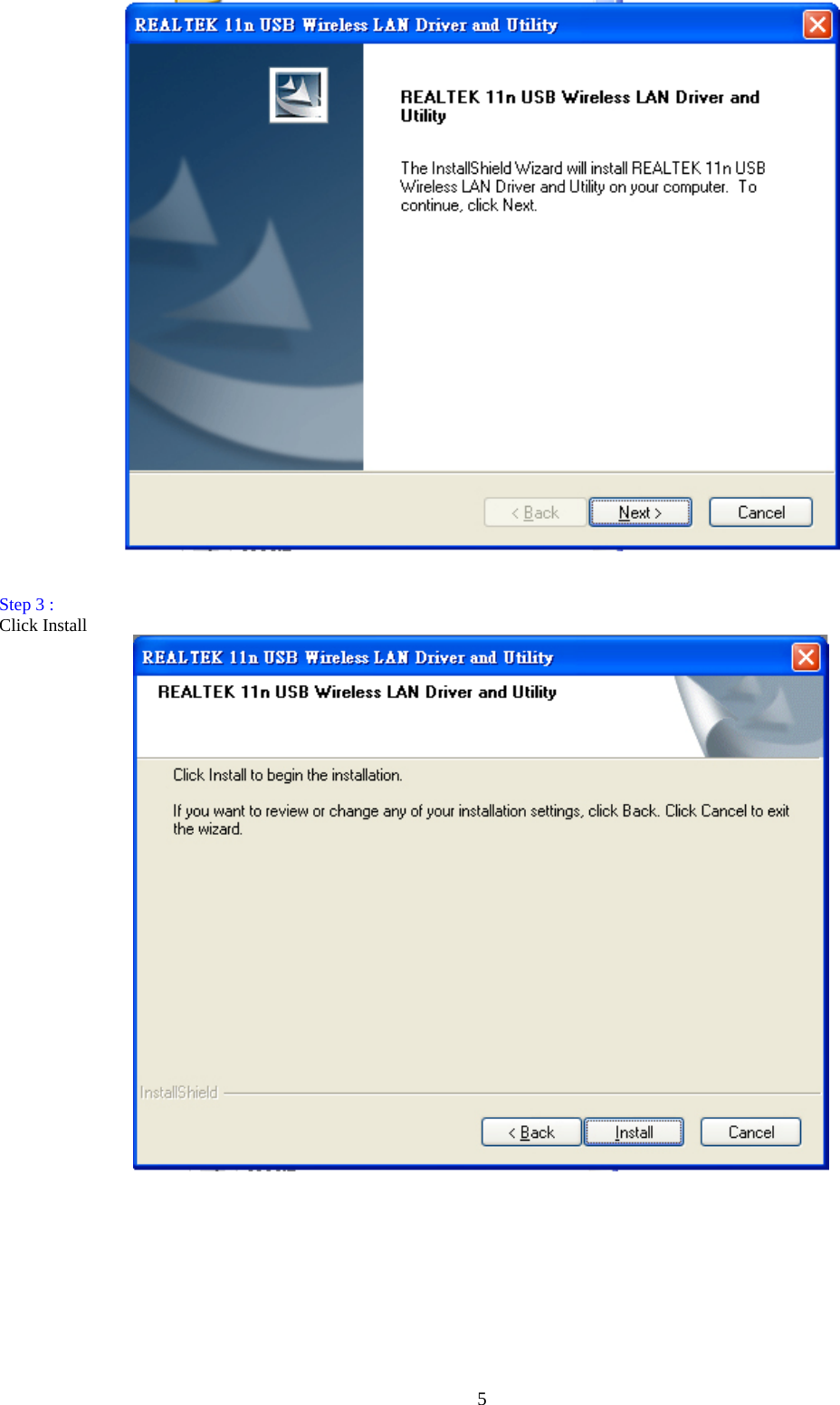  5  Step 3 :   Click Install   