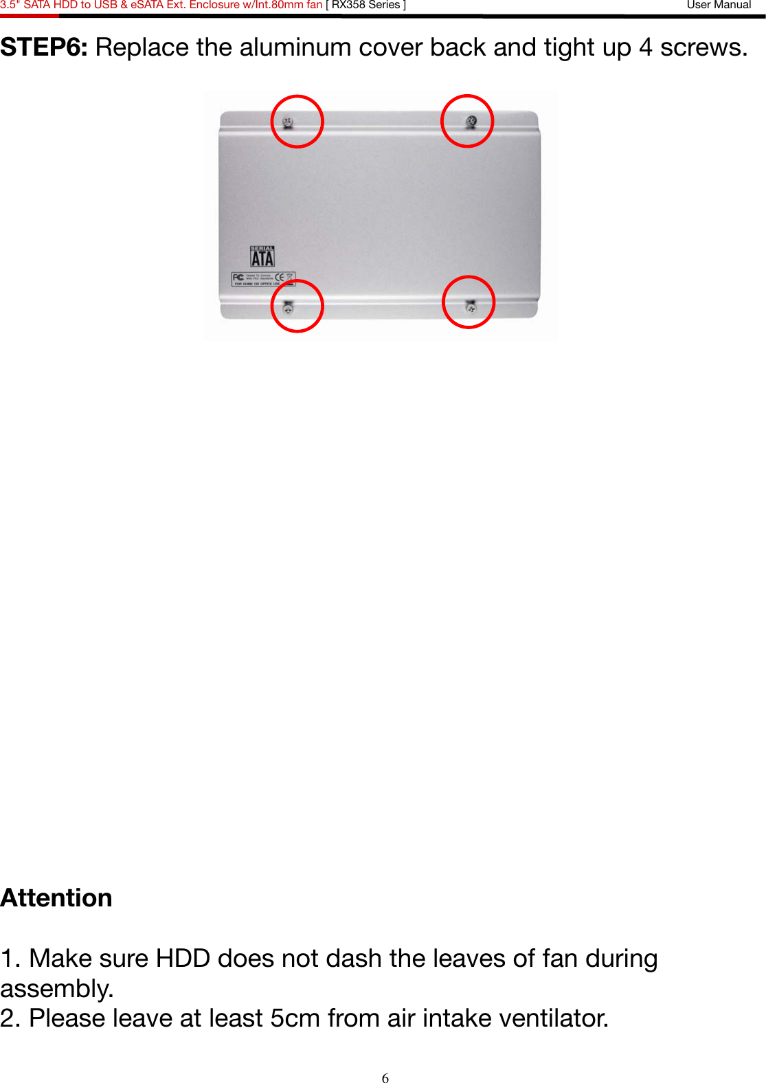 Page 7 of 11 - Rosewill Rosewill-Rx358-Users-Manual- External  Rosewill-rx358-users-manual