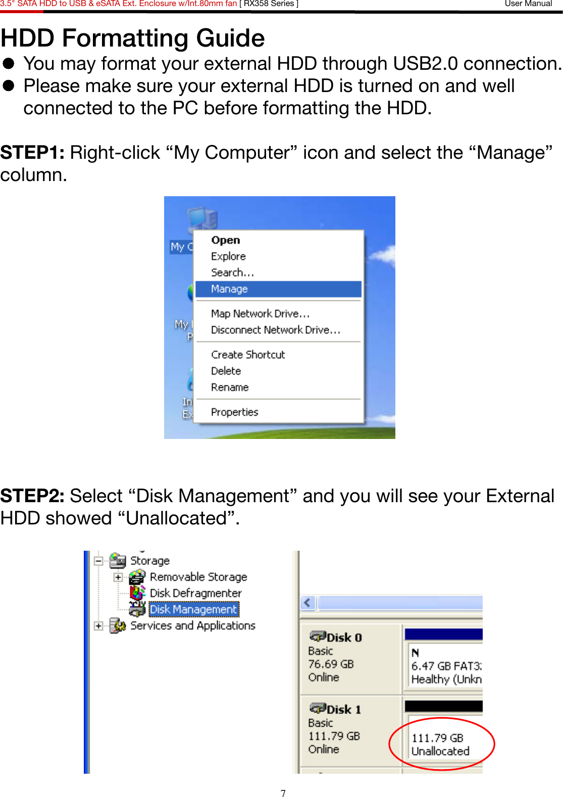 Page 8 of 11 - Rosewill Rosewill-Rx358-Users-Manual- External  Rosewill-rx358-users-manual
