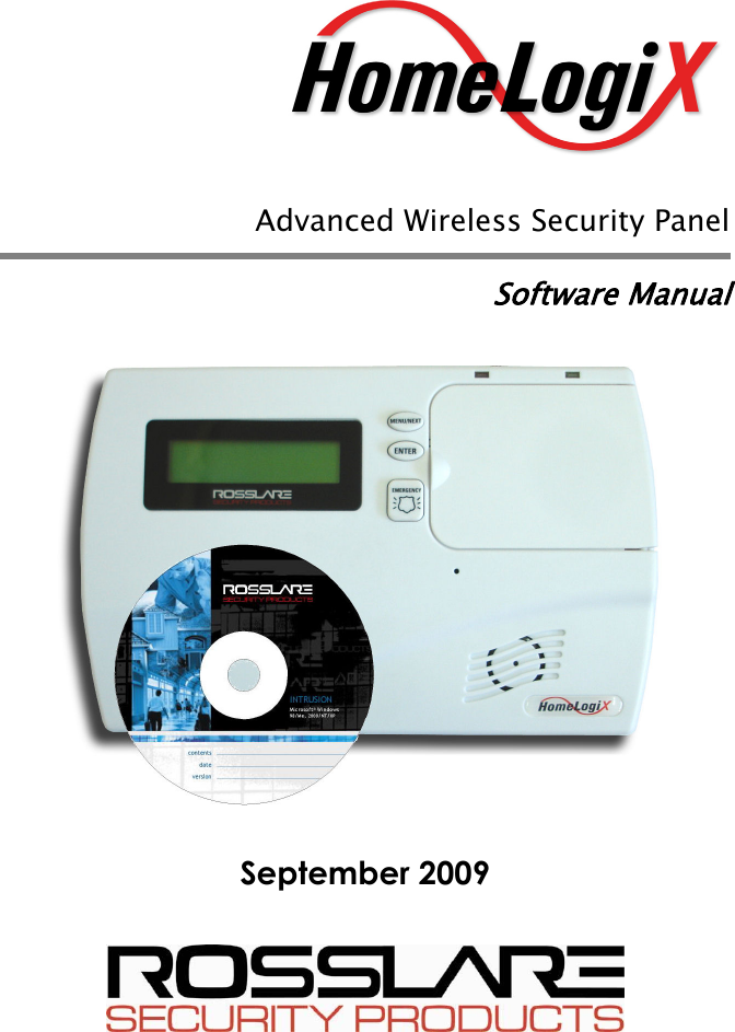  Advanced Wireless Security Panel Software Manual      September 2009    