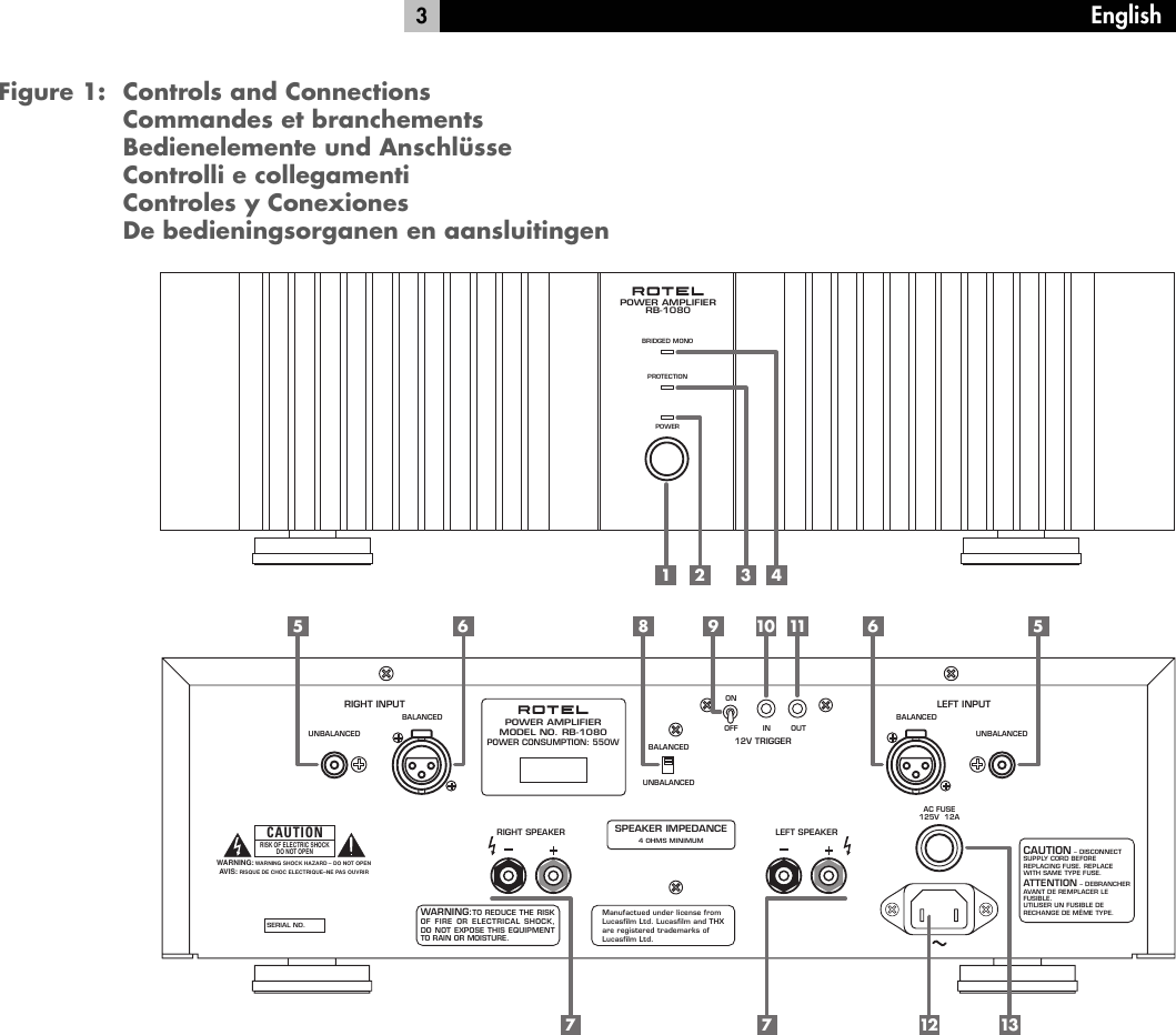 Page 3 of 8 - Rotel Rotel-Rb-1080-Users-Manual- RB-1080 6L Manual - 4  Rotel-rb-1080-users-manual