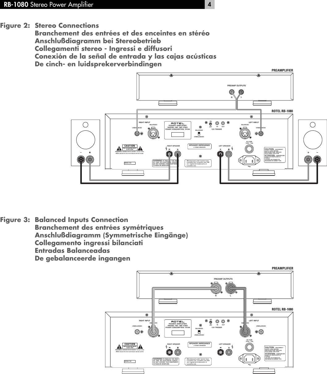 Page 4 of 8 - Rotel Rotel-Rb-1080-Users-Manual- RB-1080 6L Manual - 4  Rotel-rb-1080-users-manual