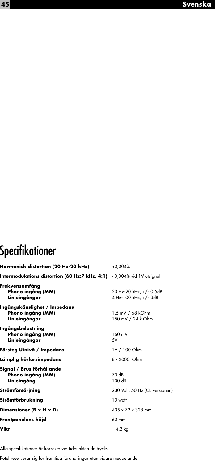 Page 10 of 11 - Rotel Rotel-Rc-03-Users-Manual- Rotel-rc-03-users-manual