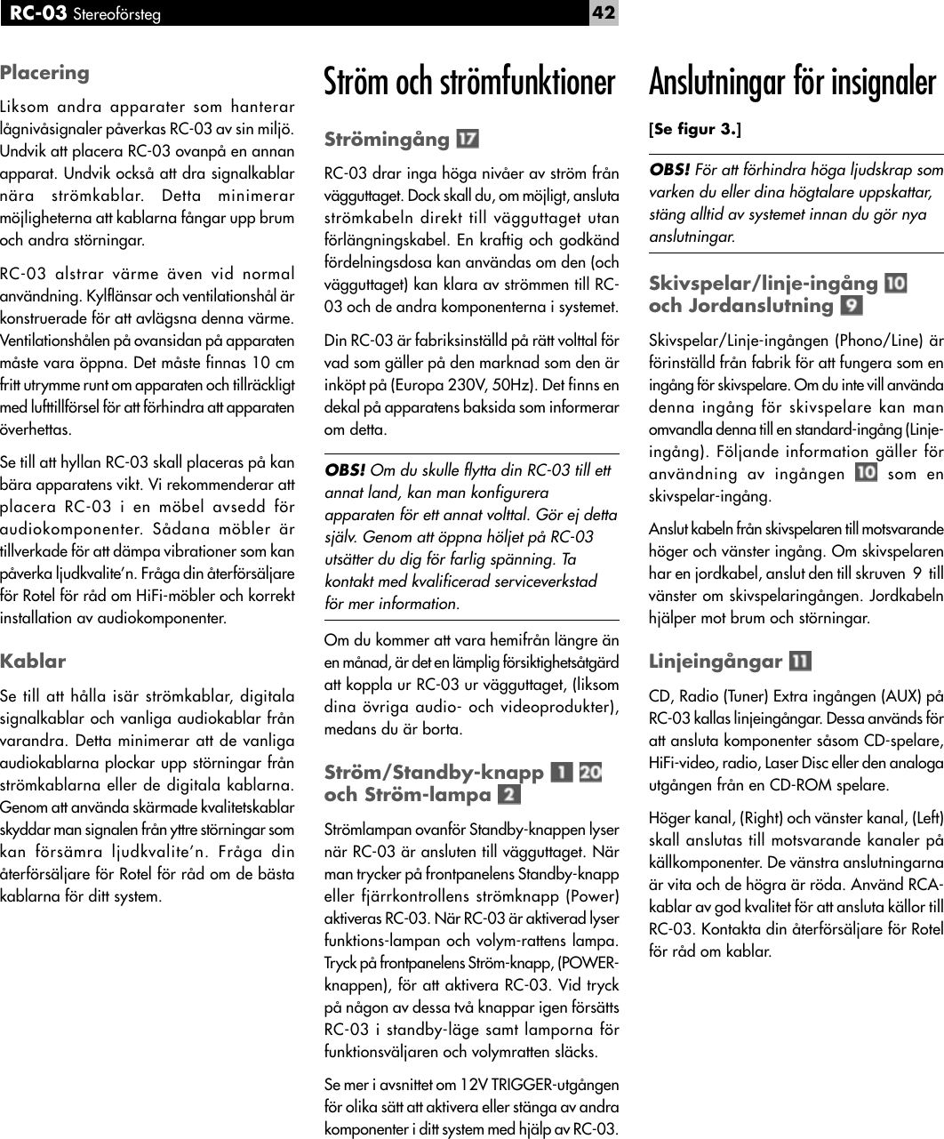 Page 7 of 11 - Rotel Rotel-Rc-03-Users-Manual- Rotel-rc-03-users-manual