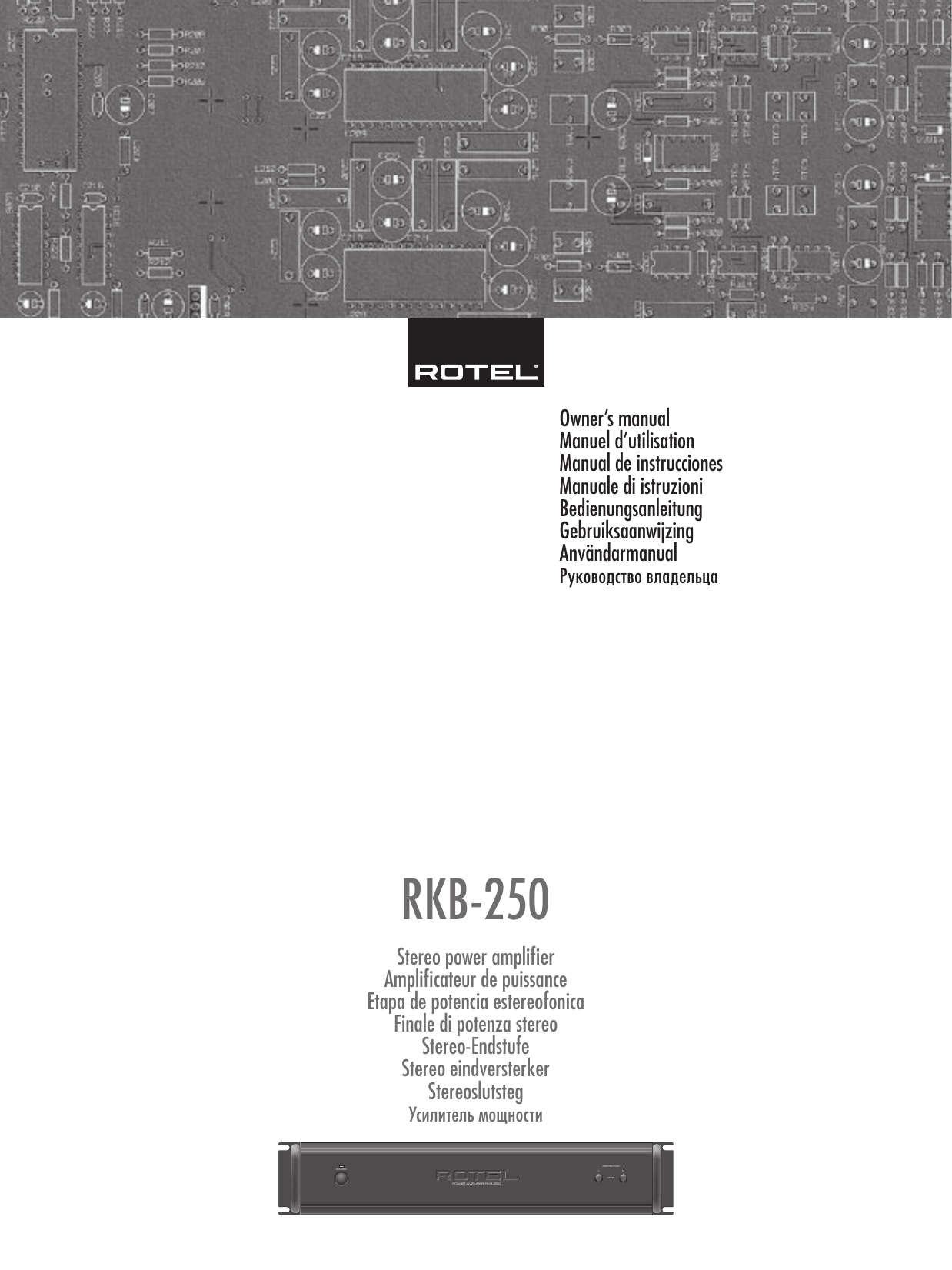 Rotel Rkb 250 Users Manual RKB250_multi
