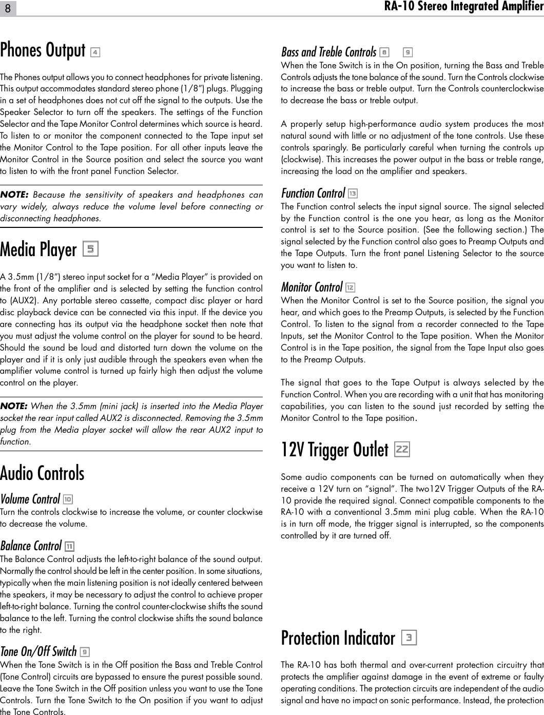 Page 8 of 10 - Rotel Rotel-Rotel-Ra-10-Users-Manual-  Rotel-rotel-ra-10-users-manual