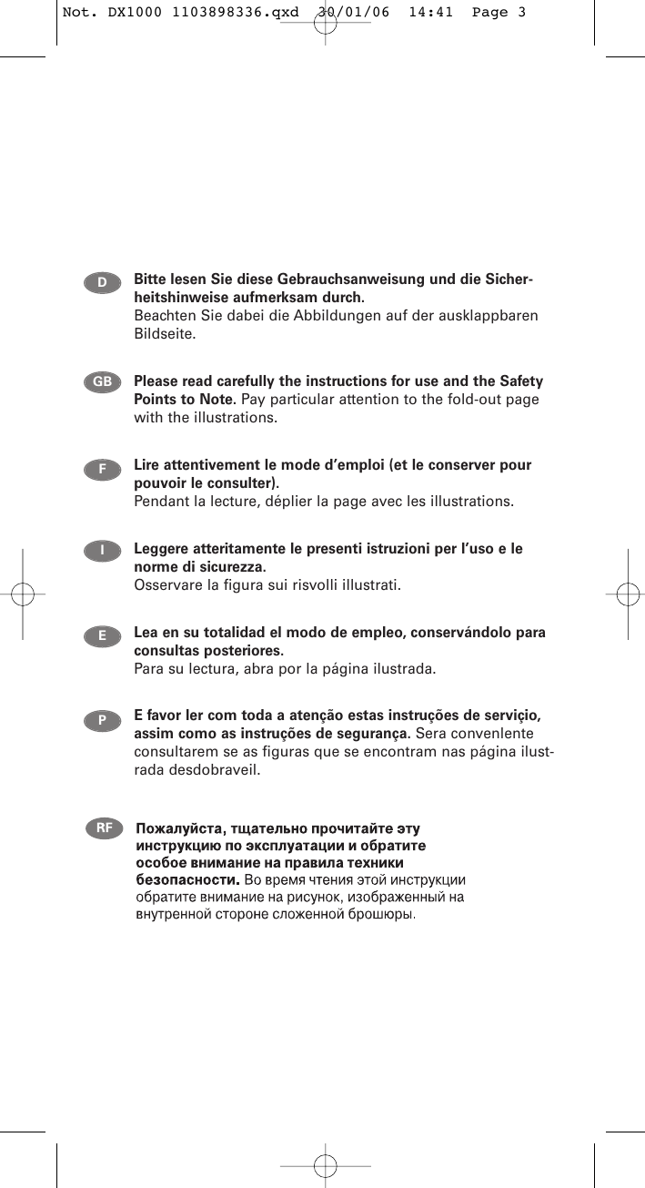 Page 2 of 9 - Rowenta Rowenta-Effective-1103898336-46-05-Users-Manual- Not. DX1000 1103898336  Rowenta-effective-1103898336-46-05-users-manual