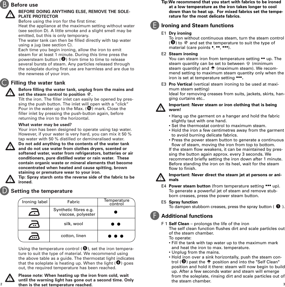 Page 4 of 5 - Rowenta Rowenta-Power-Duo-1103465594-Users-Manual- DX5000-7  Rowenta-power-duo-1103465594-users-manual