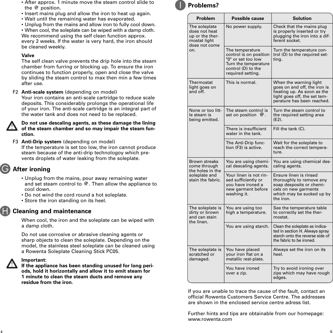 Page 5 of 5 - Rowenta Rowenta-Power-Duo-1103465594-Users-Manual- DX5000-7  Rowenta-power-duo-1103465594-users-manual