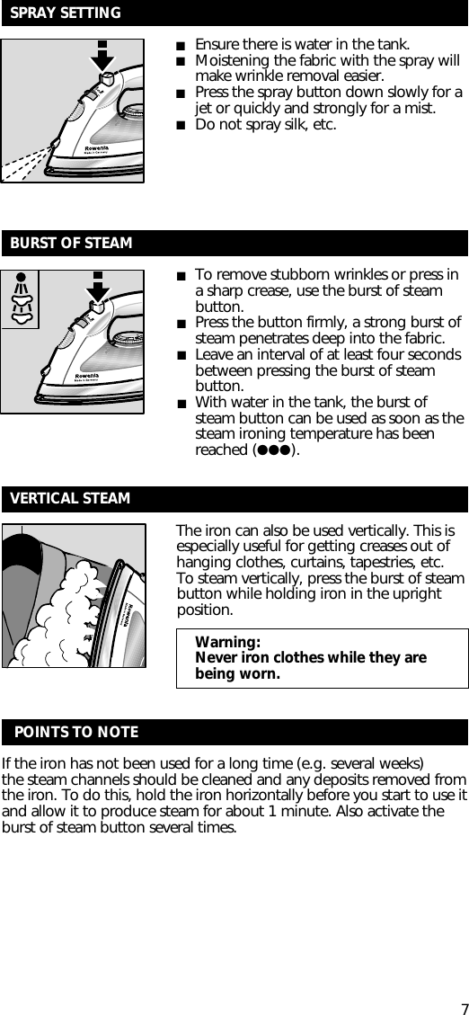Page 7 of 11 - Rowenta Rowenta-Precision-Steam-Iron-Users-Manual-  Rowenta-precision-steam-iron-users-manual