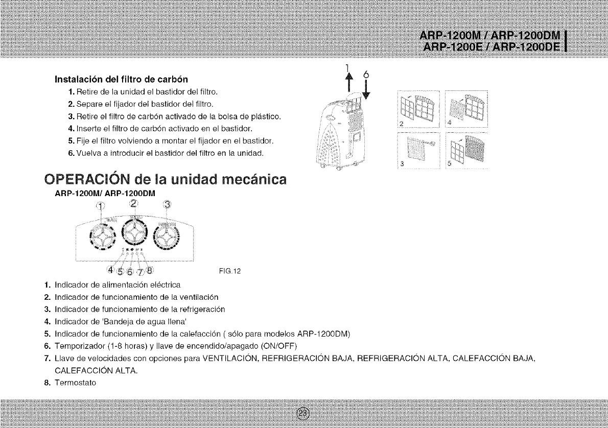 Royal Sovereign ARP 1200DE User Manual PORTABLE A/C Manuals And Guides  L0606189