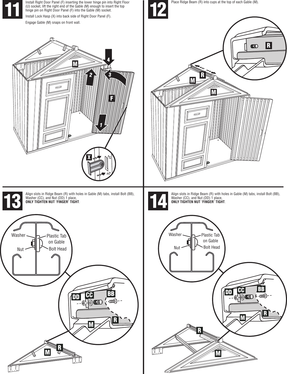 Page 5 of 9 - Rubbermaid Rubbermaid-Outdoor-Storage-1S85-Users-Manual- Big Max Jr Assembly Instruction Manual English  Rubbermaid-outdoor-storage-1s85-users-manual