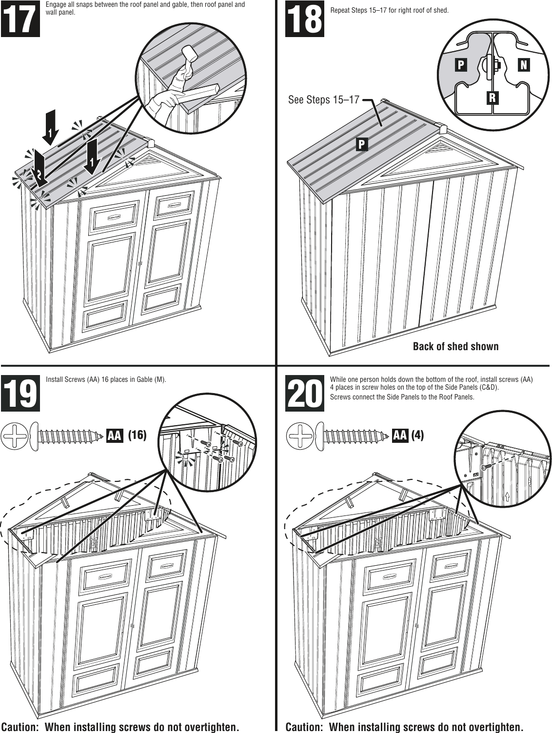 Page 7 of 9 - Rubbermaid Rubbermaid-Outdoor-Storage-1S85-Users-Manual- Big Max Jr Assembly Instruction Manual English  Rubbermaid-outdoor-storage-1s85-users-manual
